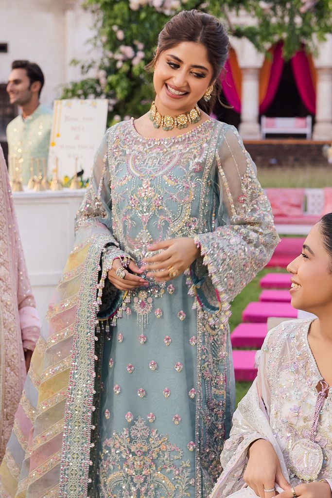 Kanwal malik cute sajjal luxury organza 3pc unstiched