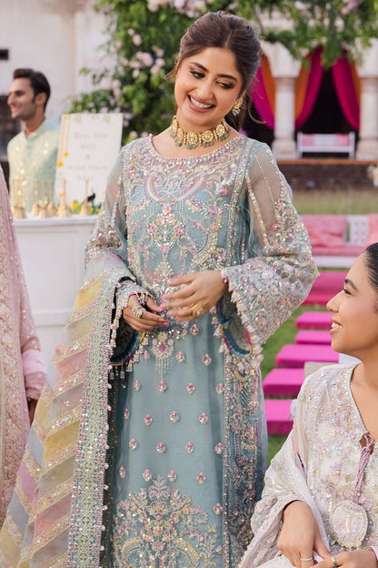 Kanwal malik cute sajjal luxury organza 3pc unstiched