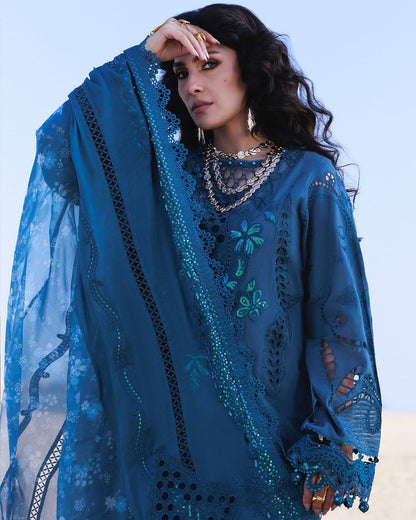 Nureh Unstitched Embroidered Luxury Lawn 3 Piece Suit NU26UA NE-229
