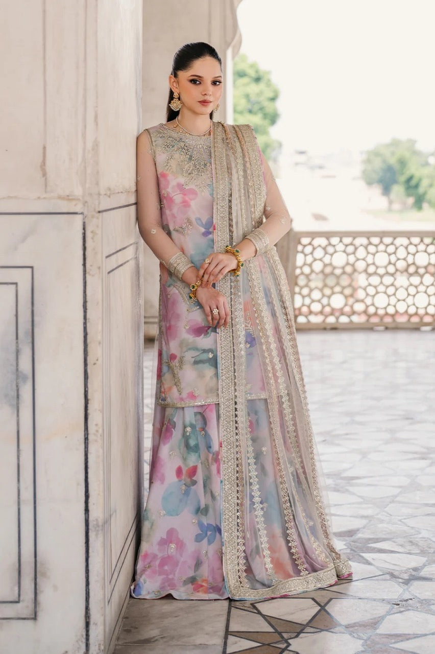 Iznik UE-312 printed lawn 3pc emb unstiched