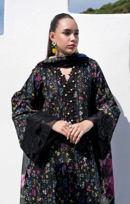 AJR Couture Printakari 3pc lawn emb unstiched