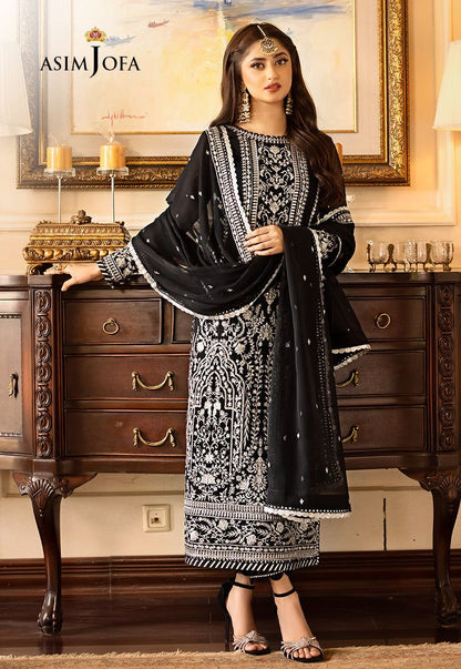 Asim jofa jhilmil AJJMLC_D21- luxury chiffon emb 3pc unstiched formal