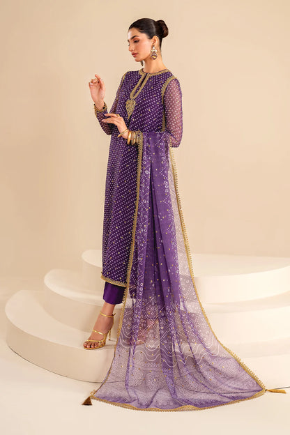 Baroque Chunri luxury chiffon 3pc emb unstiched SF-625