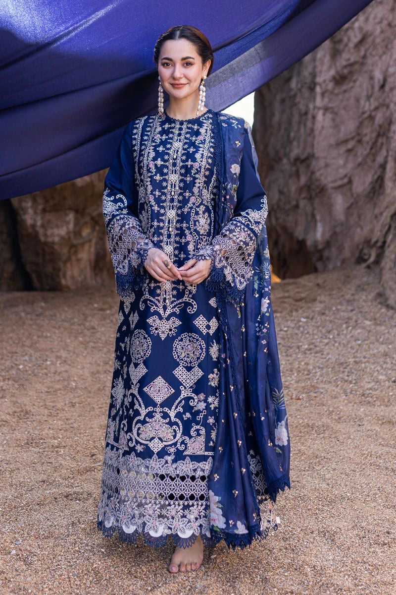 Qalamkar Miray luxury lawn chickankari unstitched