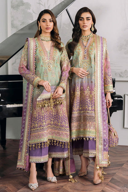 Baroque chantelle CH12-08 luxury chiffon 3pc emb unstiched
