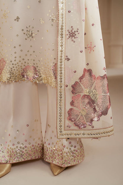 Jazmin UC-3069 luxury chiffon 3pc emb unstiched