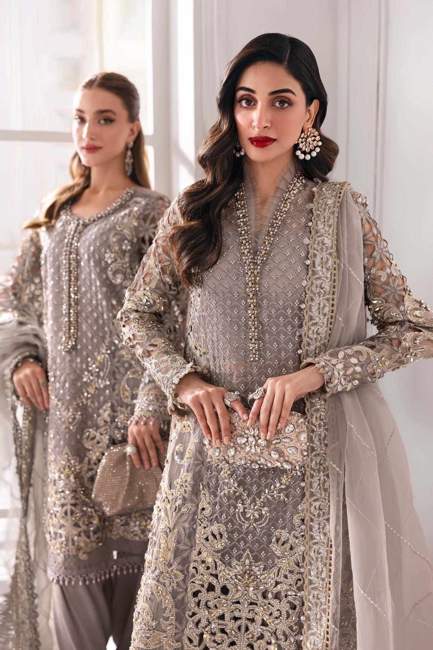 Maria b MME-06 luxury chiffon 3pc embroidered unstiched