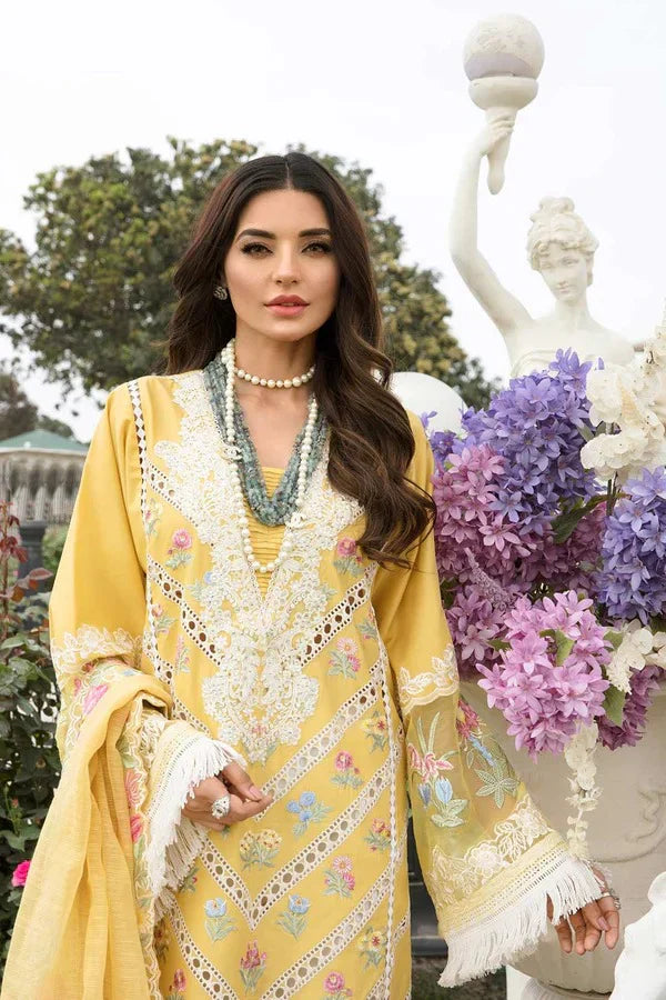 Crimson Lemon luxury Chikankari lawn 3pc unstiched
