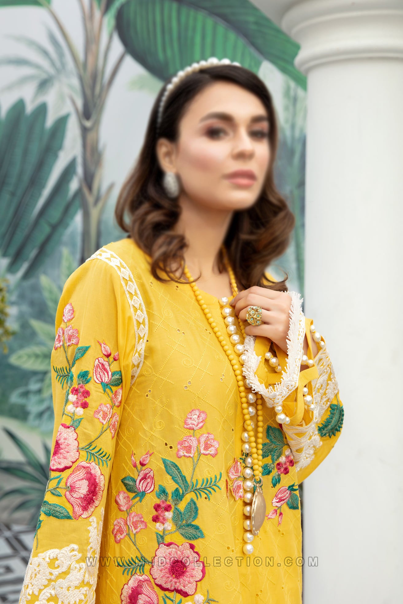 Adan’s Libas Honeycomb Heaven Schiffli Embroidered Lawn D5