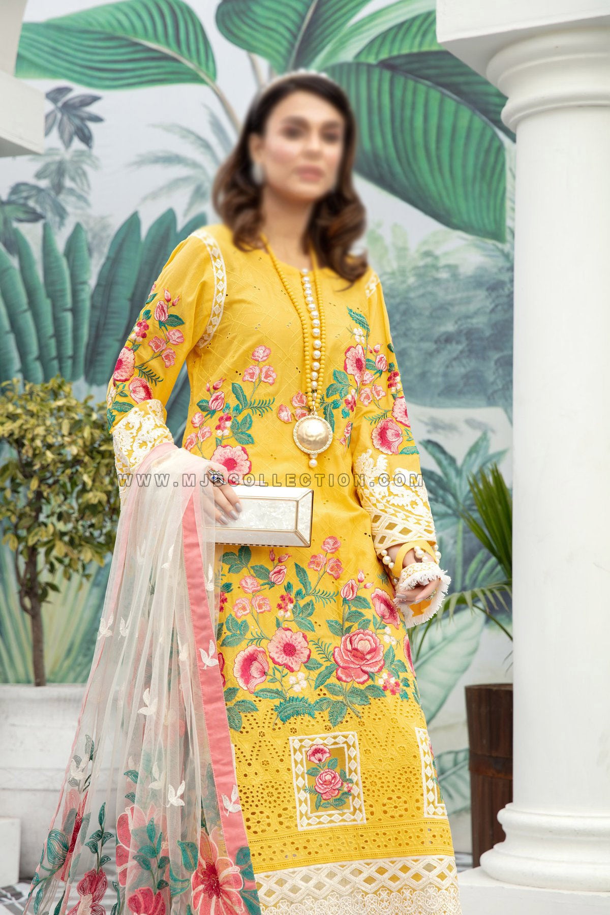 Adan’s Libas Honeycomb Heaven Schiffli Embroidered Lawn D5