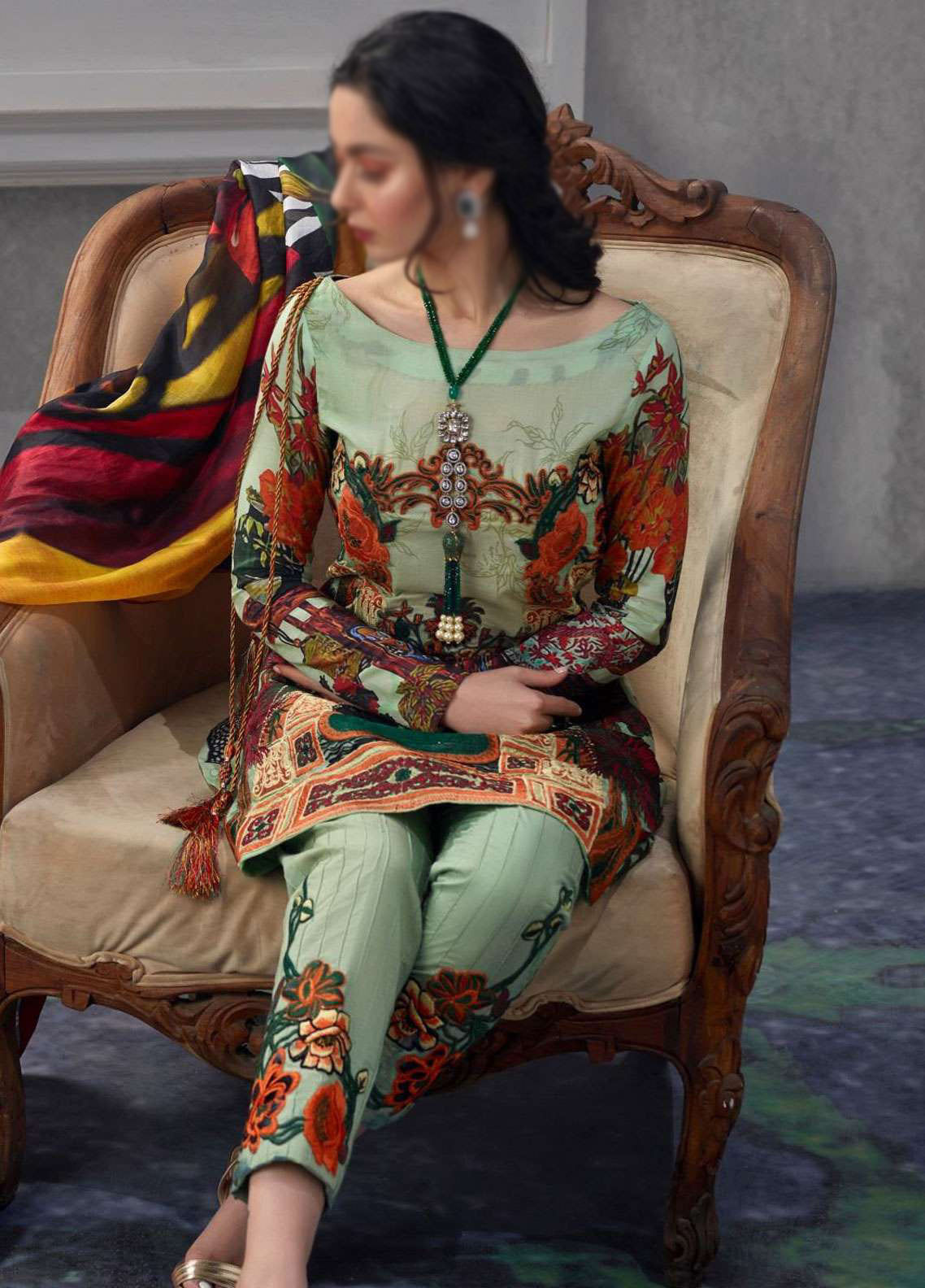 Asifa & Nabeel Grace Spring Summer Lawn Collection Amelia 1Q By Hania Amir