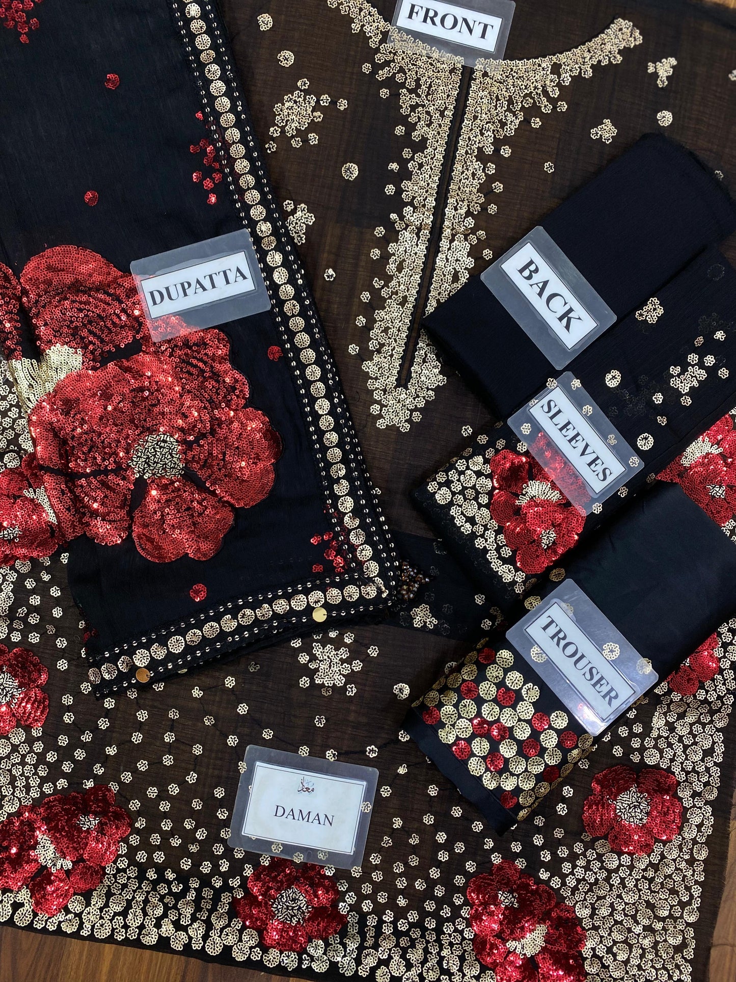 Jazmin UC-3070 chiffon embroidered 3pc unstiched