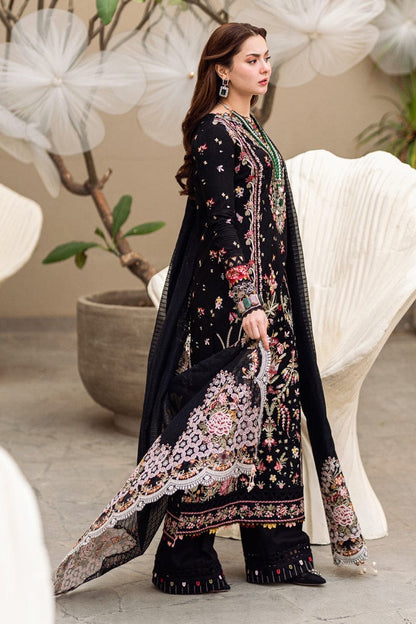 Qalamkar Hannah luxury lawn 3pc Chikankari emb unstiched
