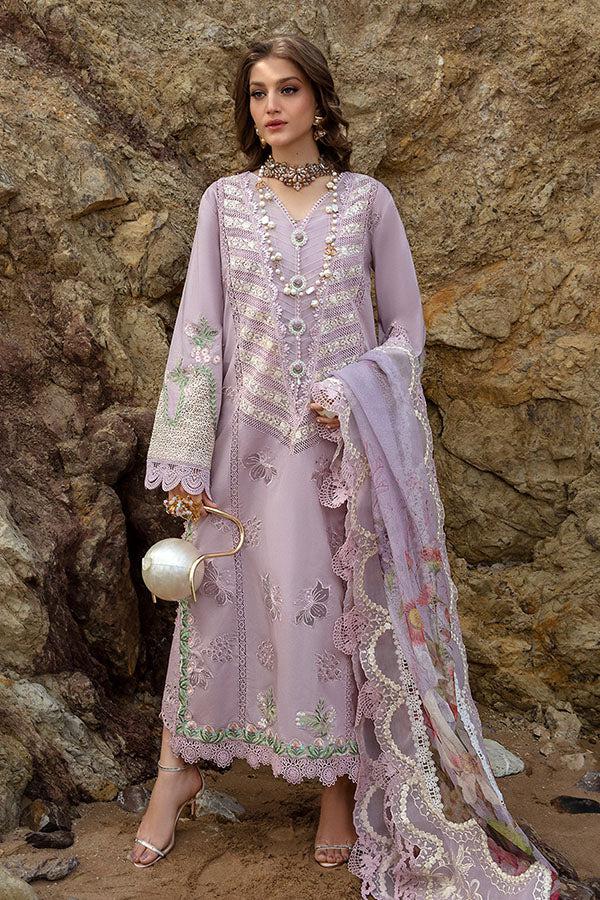 Crimson Amethyst luxury lawn 3pc Chikankari emb unstiched