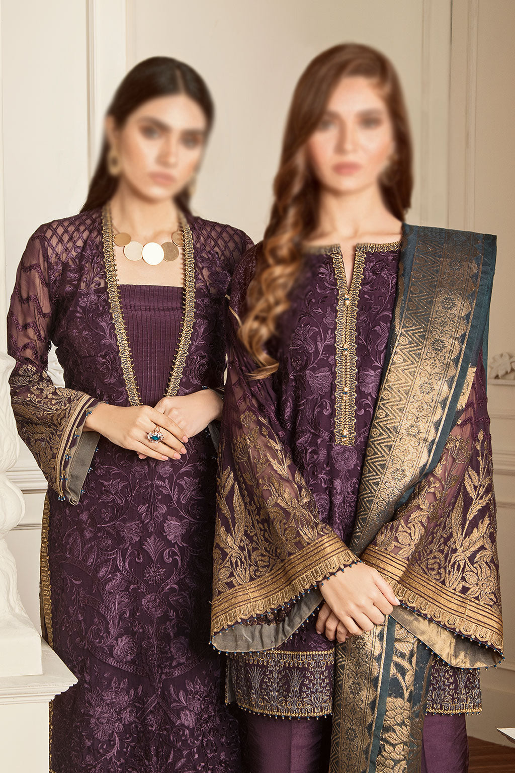 Baroque Amethyst Chantelle Embroidered Chiffon Collection Vol.5 D-10