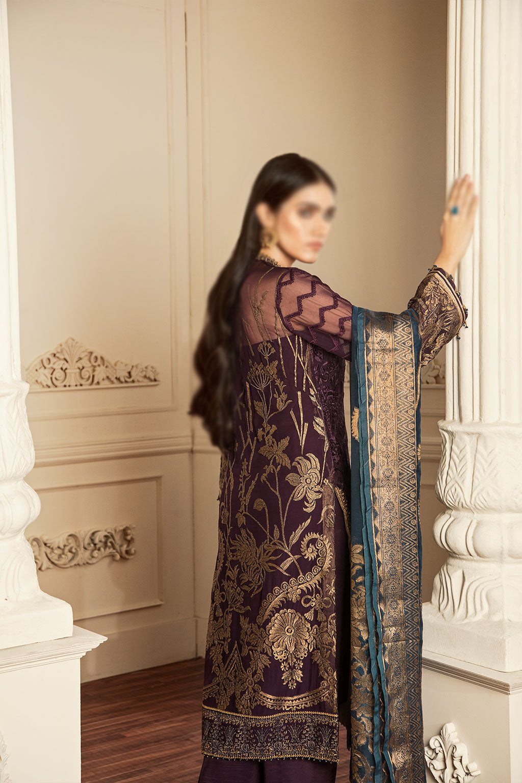 Baroque Amethyst Chantelle Embroidered Chiffon Collection Vol.5 D-10