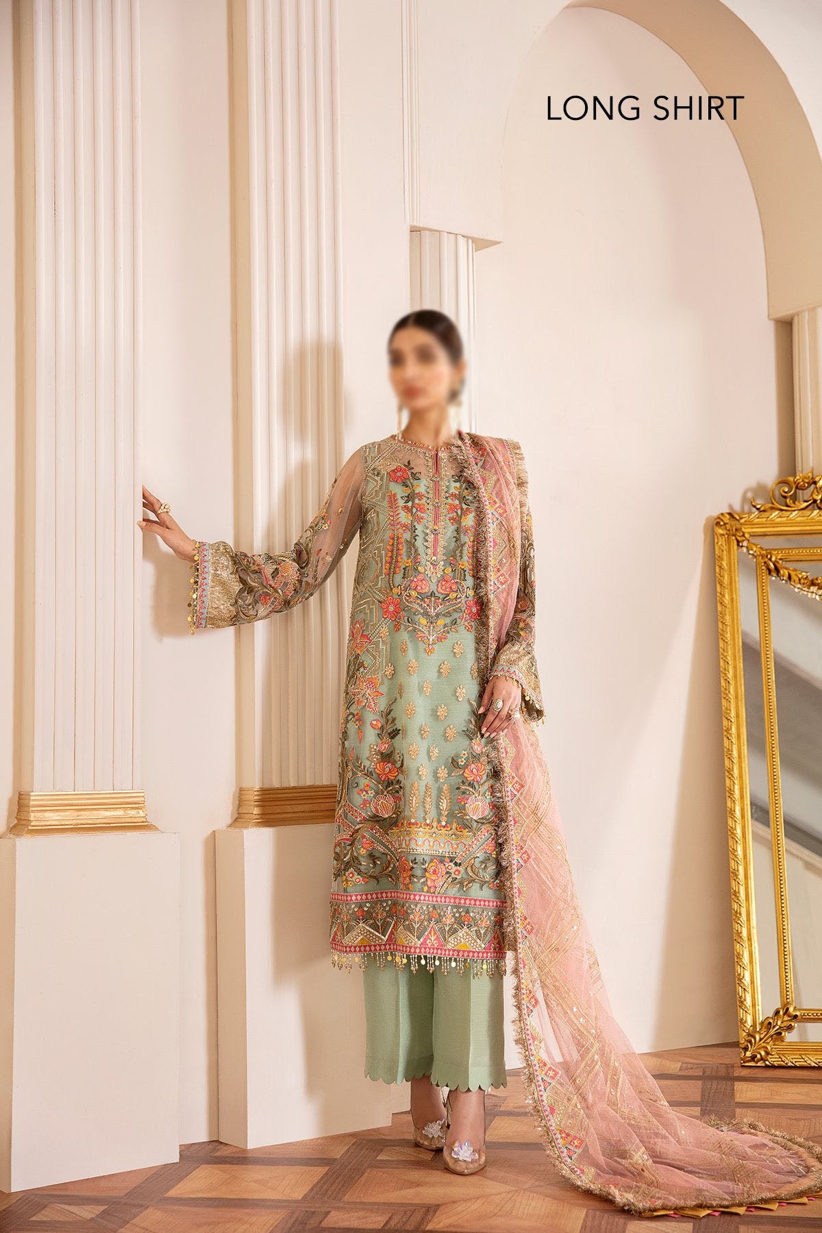 Baroque Capri Sea Chantelle Embroidered Chiffon Collection Vol.7 D-01