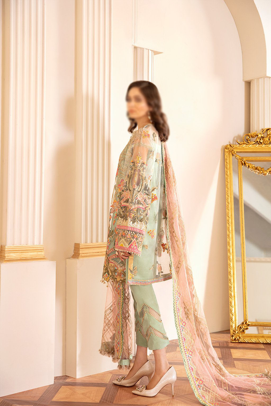 Baroque Capri Sea Chantelle Embroidered Chiffon Collection Vol.7 D-01