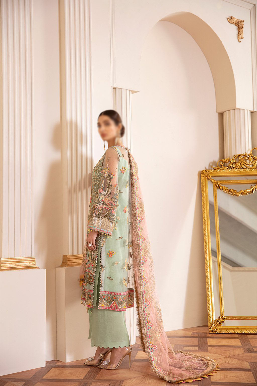 Baroque Capri Sea Chantelle Embroidered Chiffon Collection Vol.7 D-01