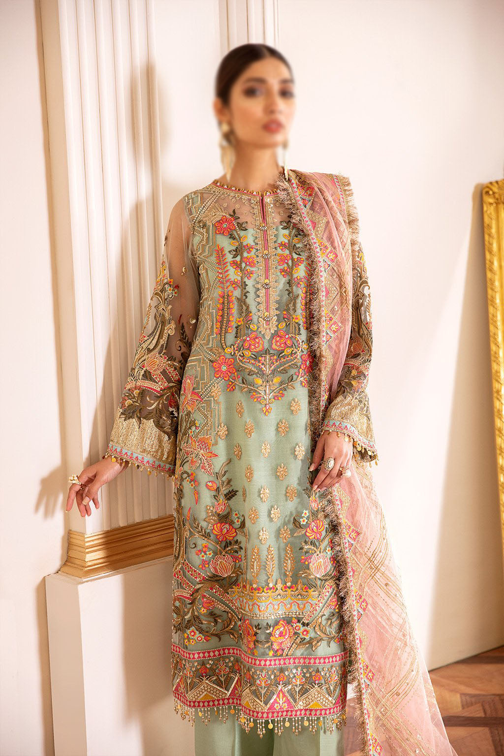 Baroque Capri Sea Chantelle Embroidered Chiffon Collection Vol.7 D-01