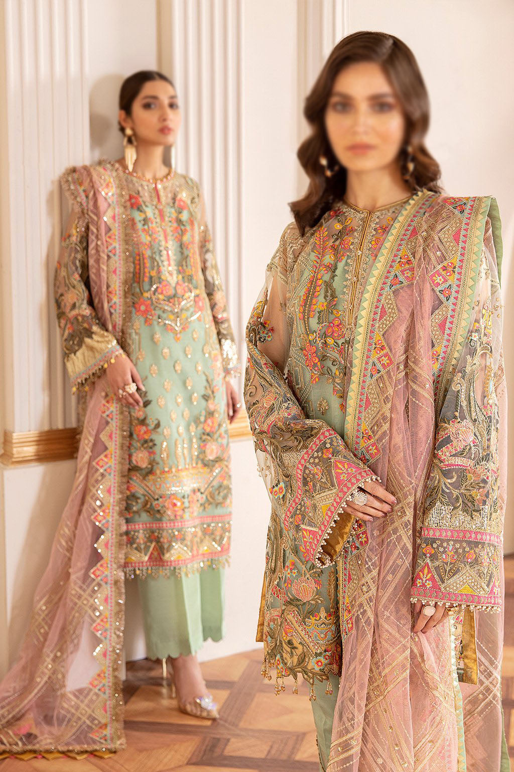 Baroque Capri Sea Chantelle Embroidered Chiffon Collection Vol.7 D-01