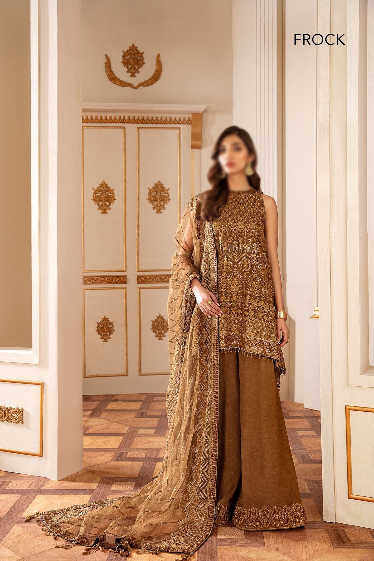 Baroque Sun Dust Chantelle Embroidered Chiffon Collection Vol.7 D-07