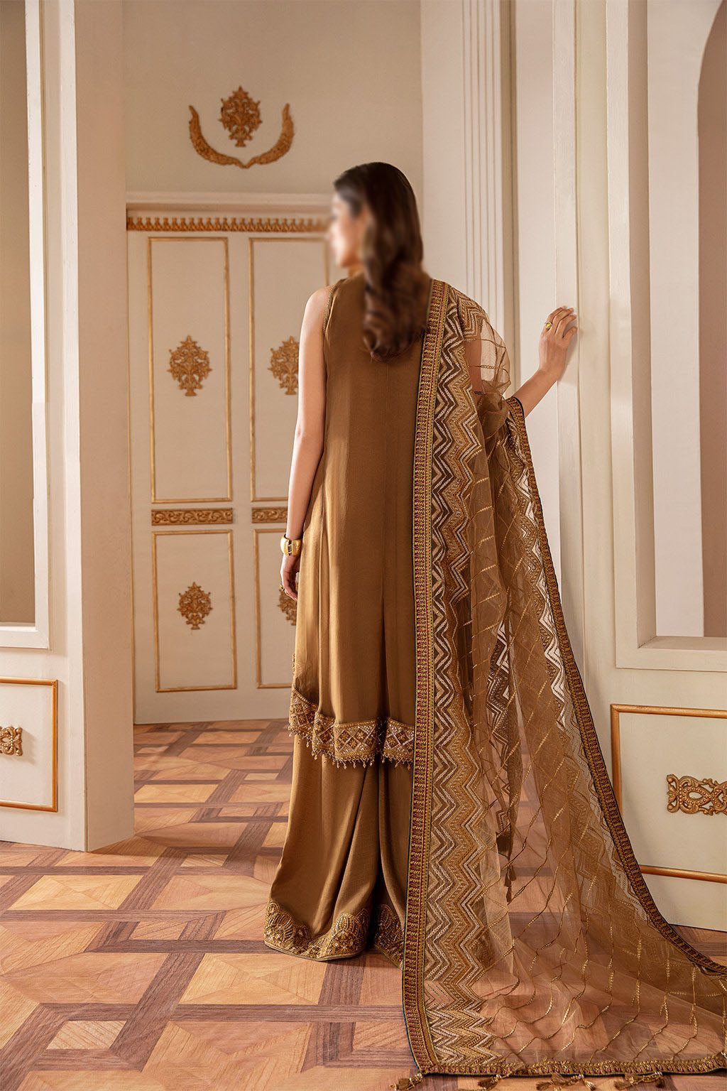 Baroque Sun Dust Chantelle Embroidered Chiffon Collection Vol.7 D-07