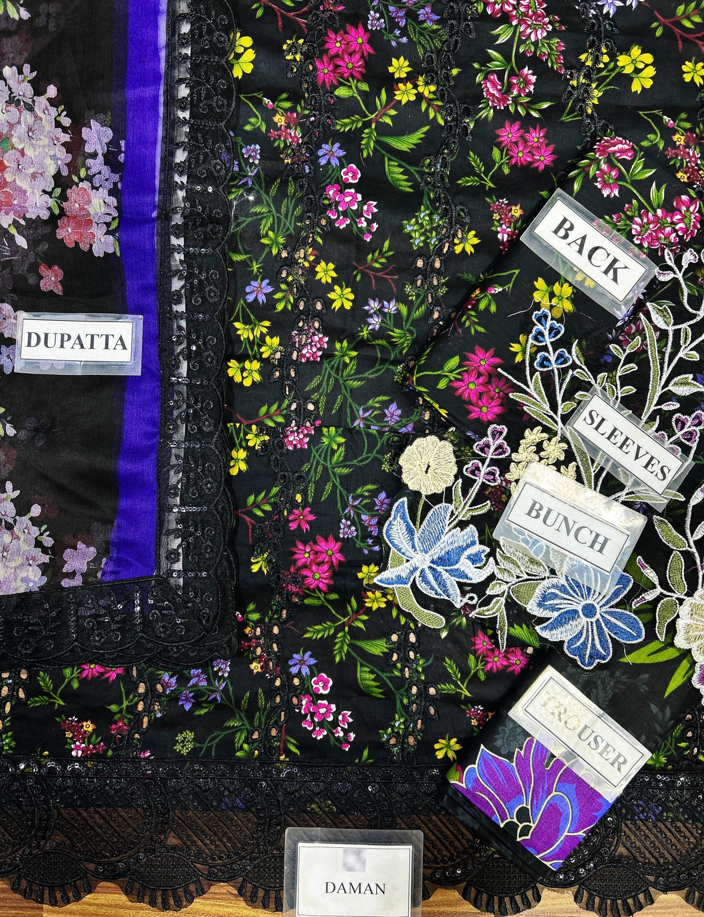 AJR Couture Printakari 3pc lawn emb unstiched