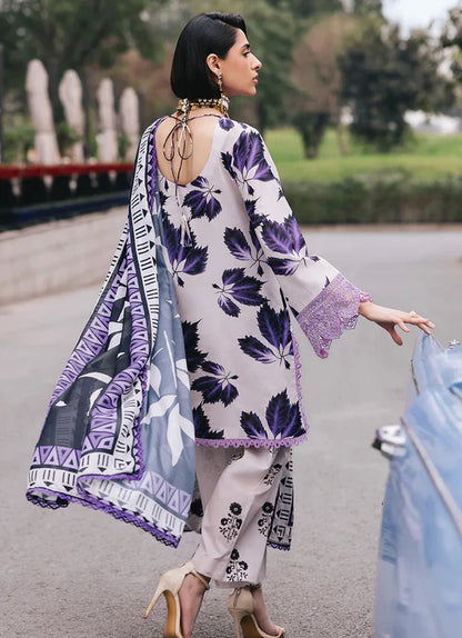Mahnur lilac broadway printed lawn 3pc embroidered unstiched