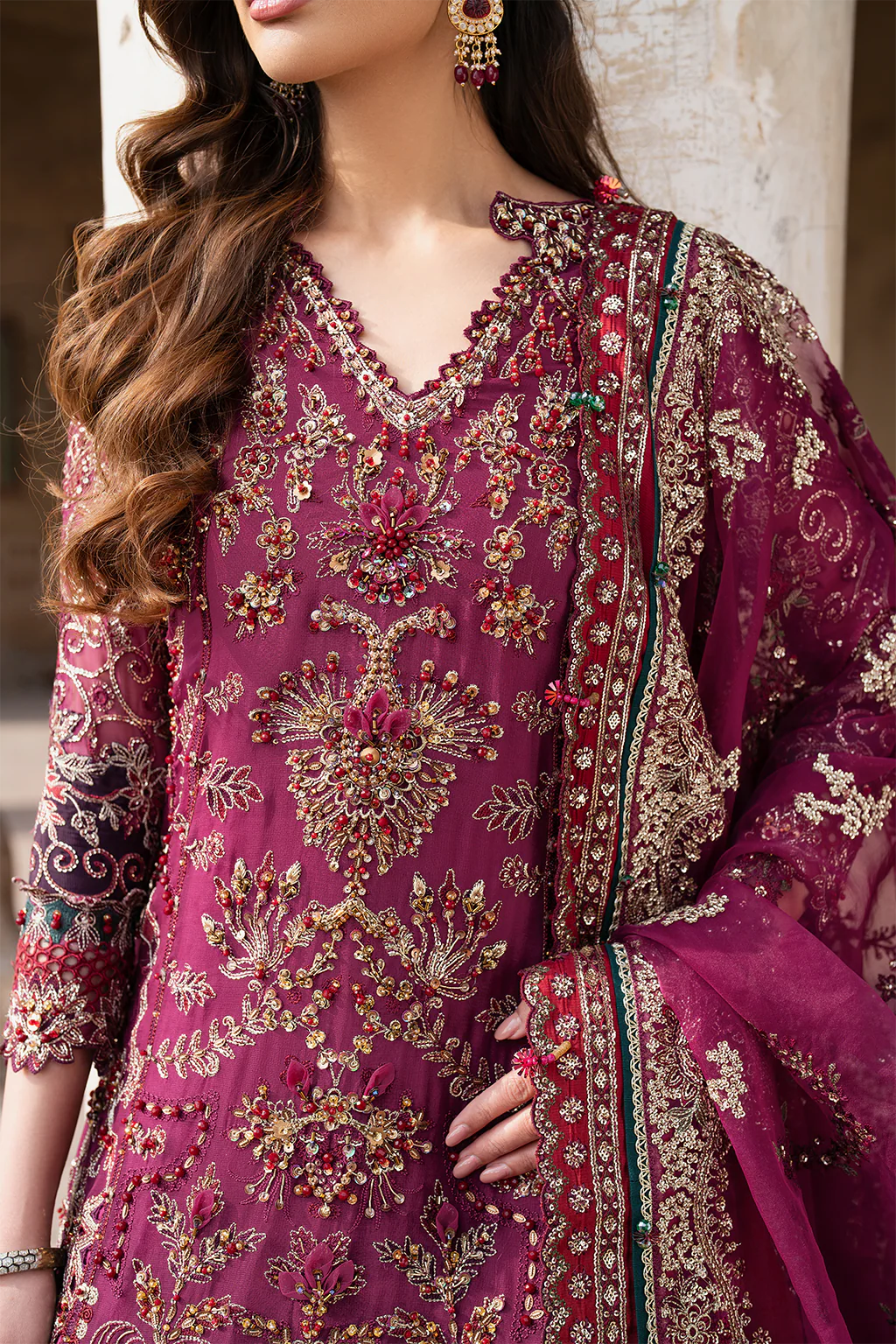 Iznik ILC-04 EMBROIDERED CHIFFON luxury 3pc unstiched