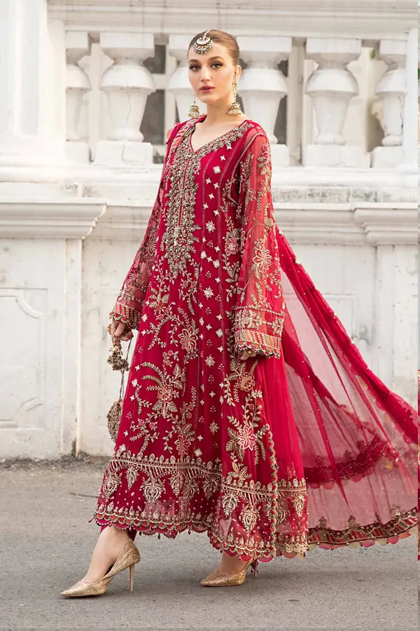 Maria.B Embroidered Chiffon 3pc MPC-24-107