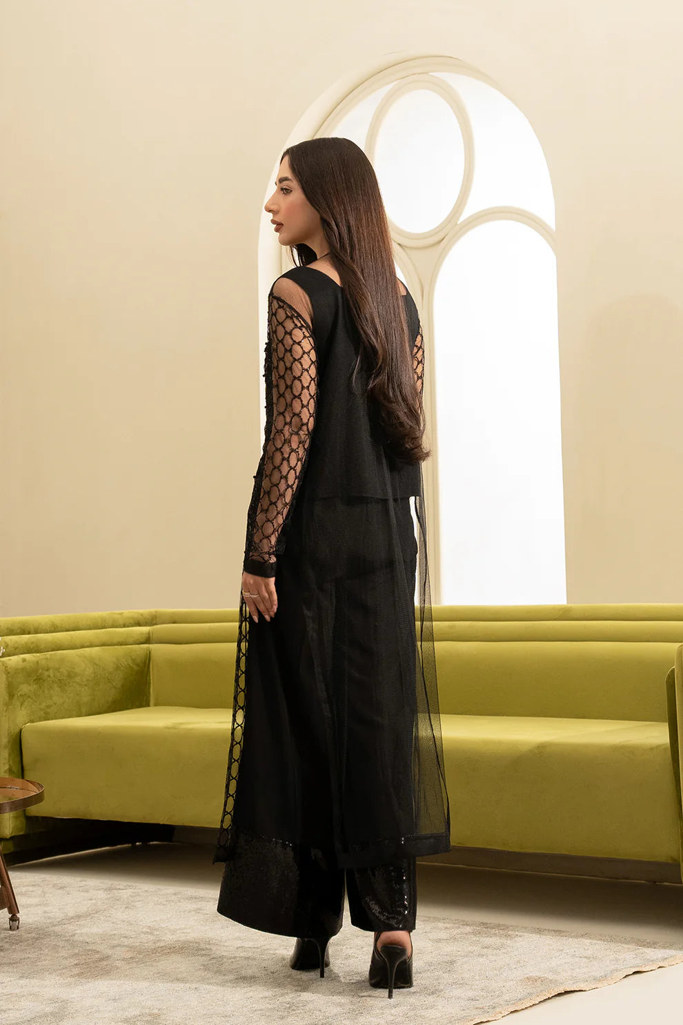 Lulusar Bunkiz long luxury formal net emb 3pc unstiched