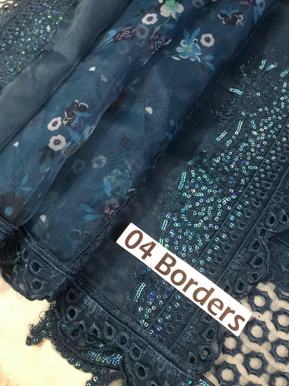 Nureh Unstitched Embroidered Luxury Lawn 3 Piece Suit NU26UA NE-229