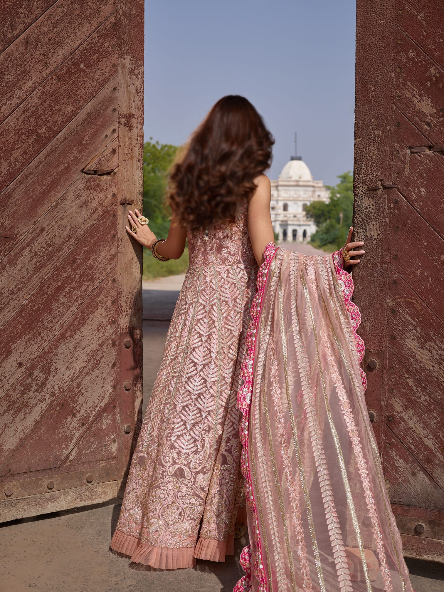Crimson Blush Luxe by Saira Shakira D6-A Chikkankari
