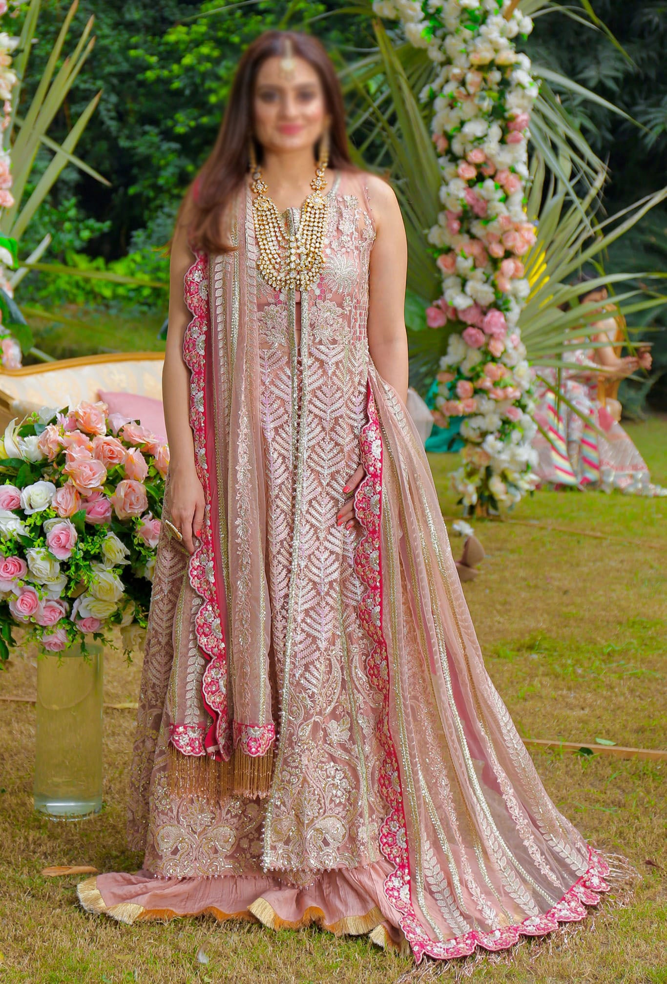 Crimson Blush Luxe by Saira Shakira D6-A Chikkankari