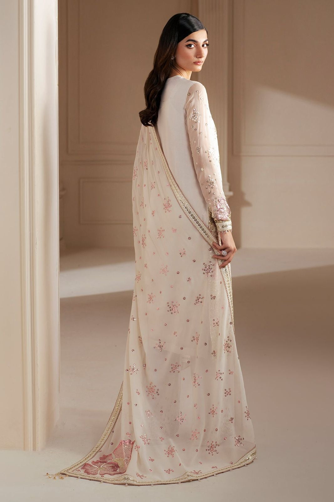 Jazmin UC-3069 luxury chiffon 3pc emb unstiched