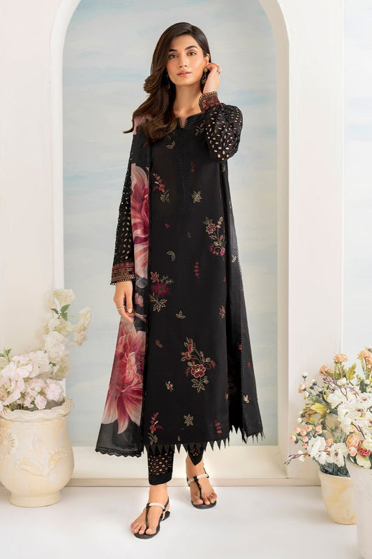 Iznik black lawn emb Unstitched 3pc IZ24G IGL-09