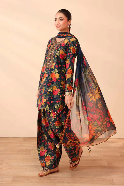 Maria b Pre fall printed lawn 3pc emb unstiched