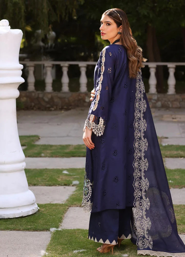 Elaf premium 04B MYSTERIA luxury lawn 3pc Chikankari emb unstiched