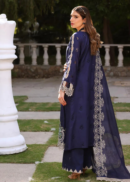 Elaf premium 04B MYSTERIA luxury lawn 3pc Chikankari emb unstiched