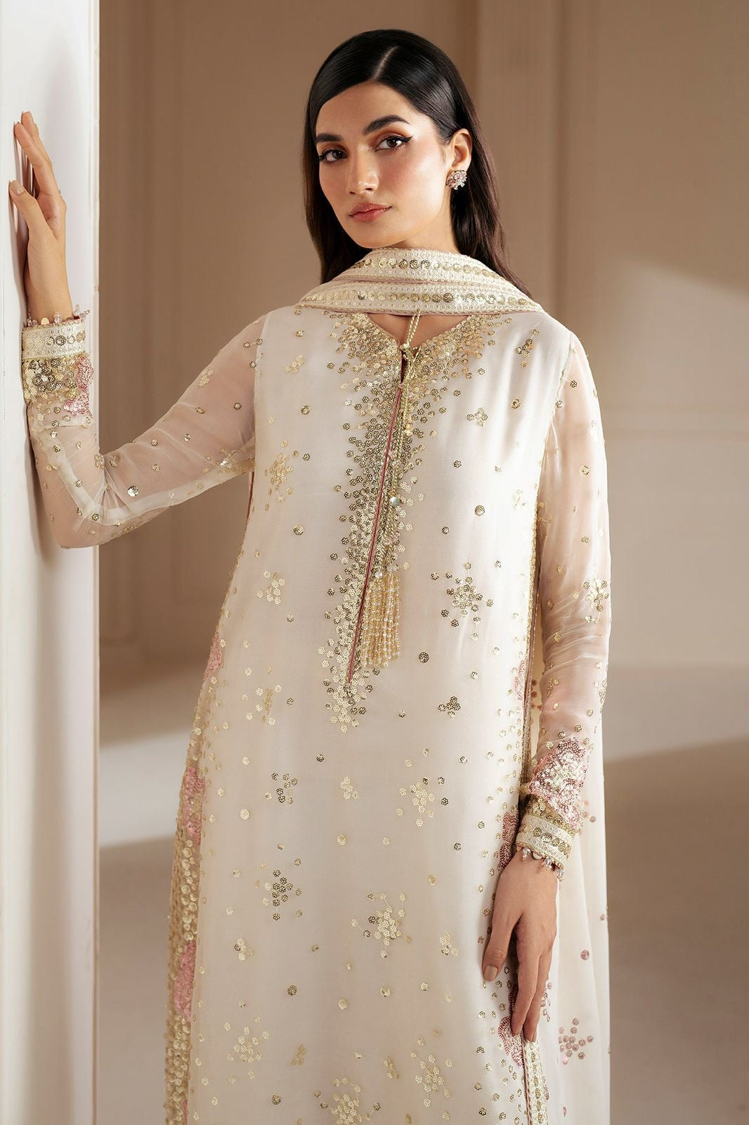 Jazmin UC-3069 luxury chiffon 3pc emb unstiched