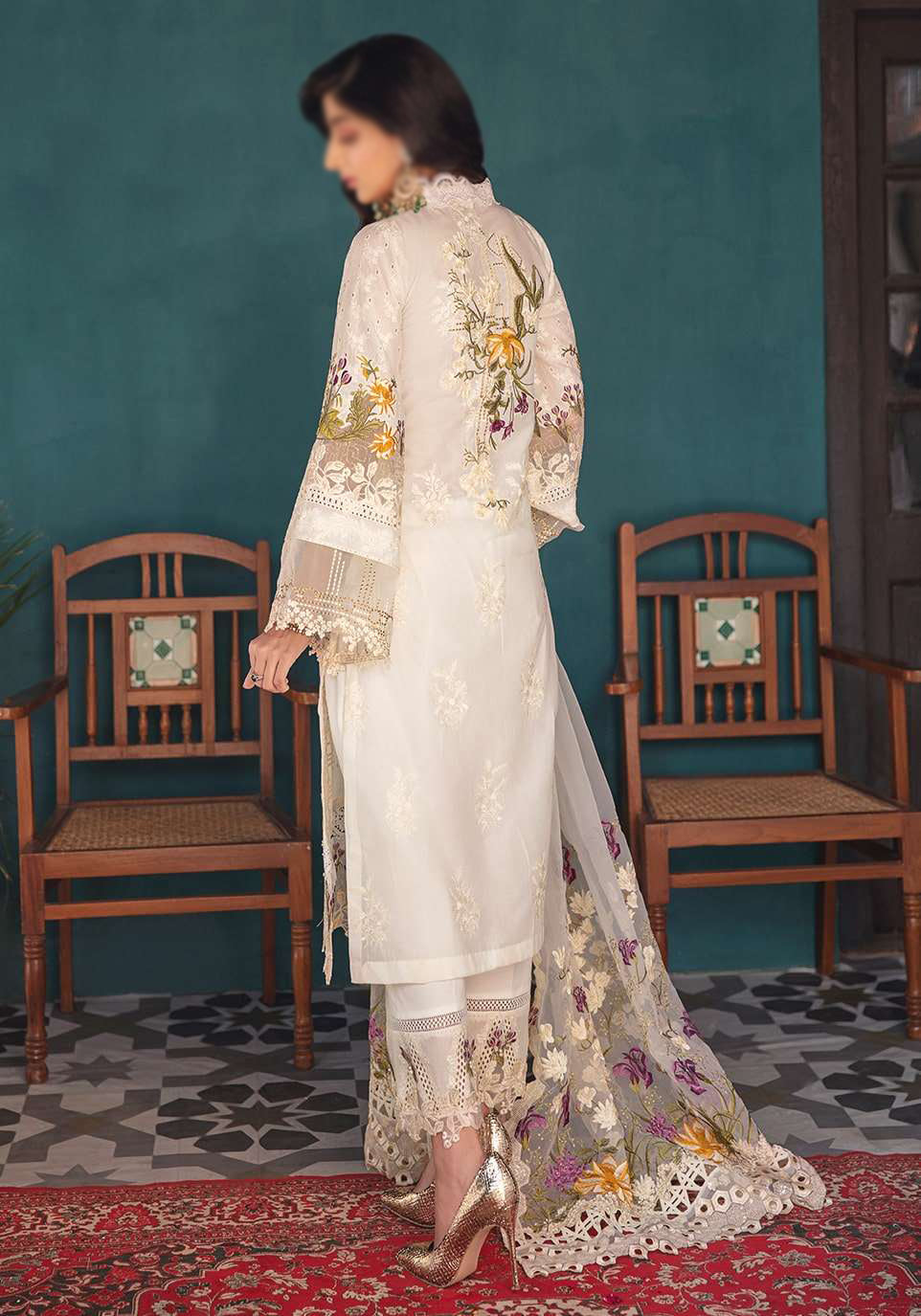 Elaf Crystal Festive Chikankari Collection EFC-6A By Mawra Hocane