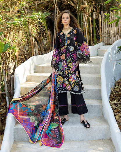 Esmel D-05 luxury lawn cross stitch emb 3pc emb unstiched
