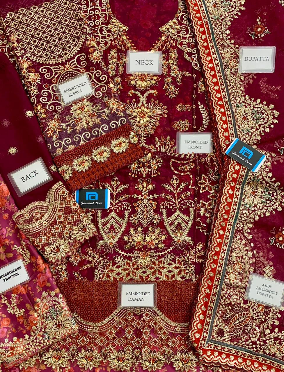 Iznik ILC-04 EMBROIDERED CHIFFON luxury 3pc unstiched