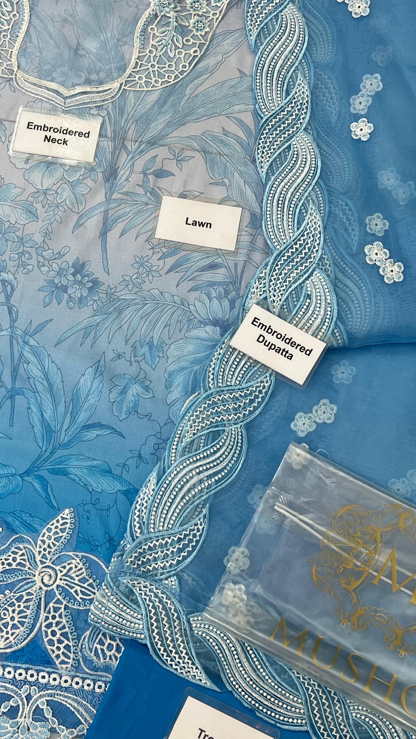 Mushq Myth printed lawn 3pc embroidered unstiched