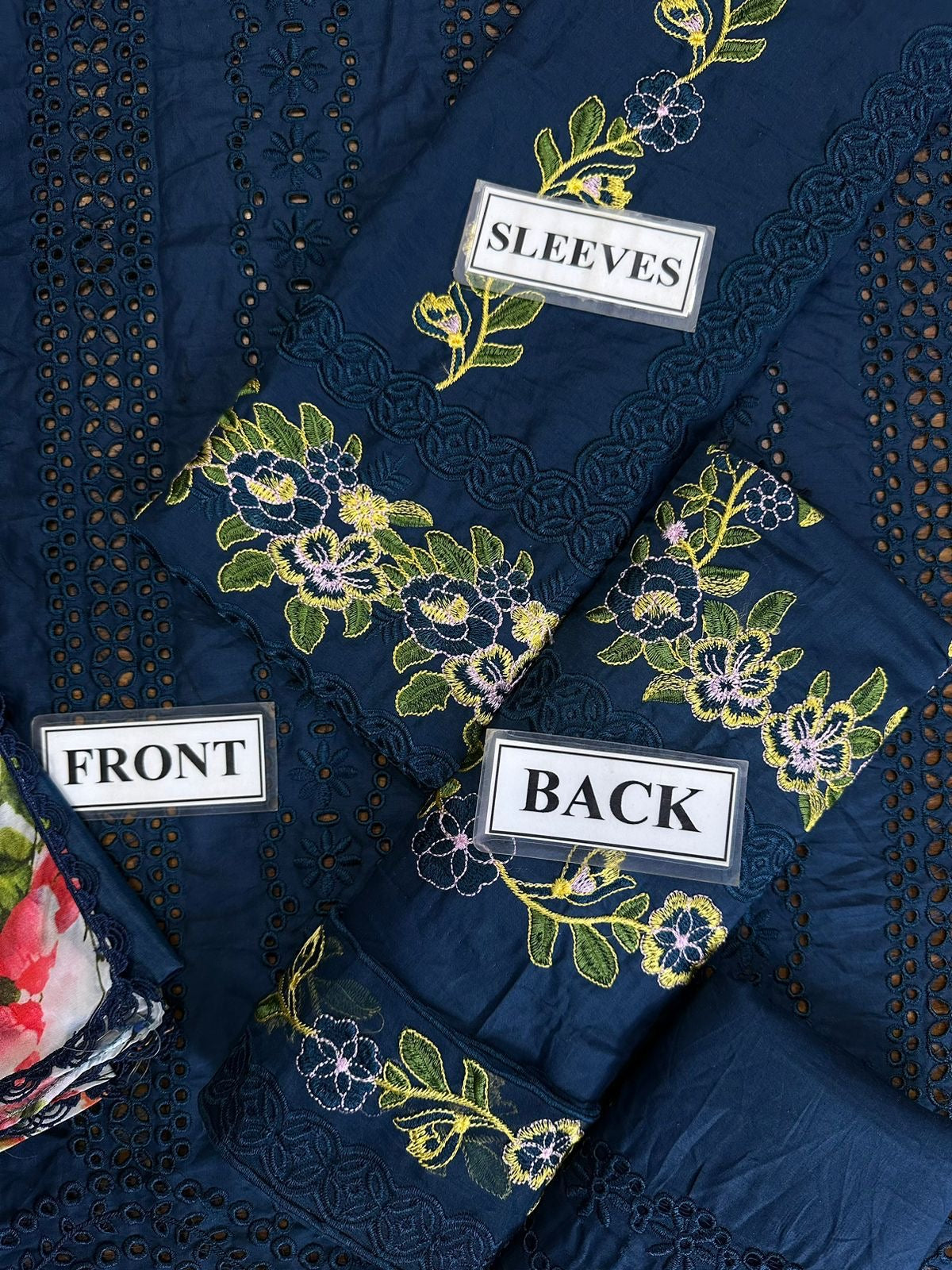 Saira Rizwan blue luxury lawn 3pc Chikankari emb unstiched