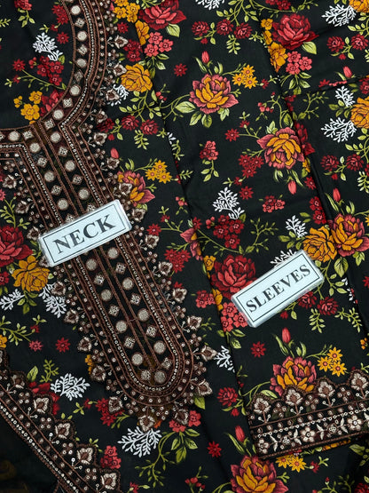 Maria b Pre fall printed lawn 3pc emb unstiched