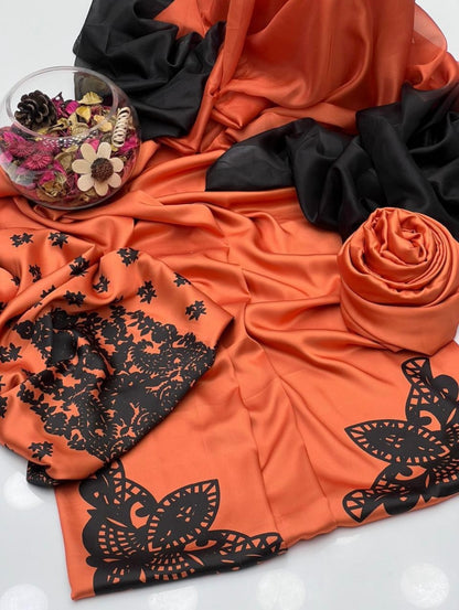 Zainab Chottani peach bloom silk 3pc unstiched
