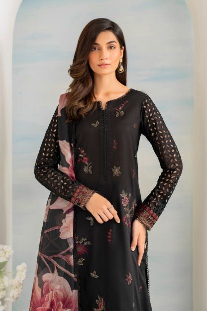Iznik black lawn emb Unstitched 3pc IZ24G IGL-09
