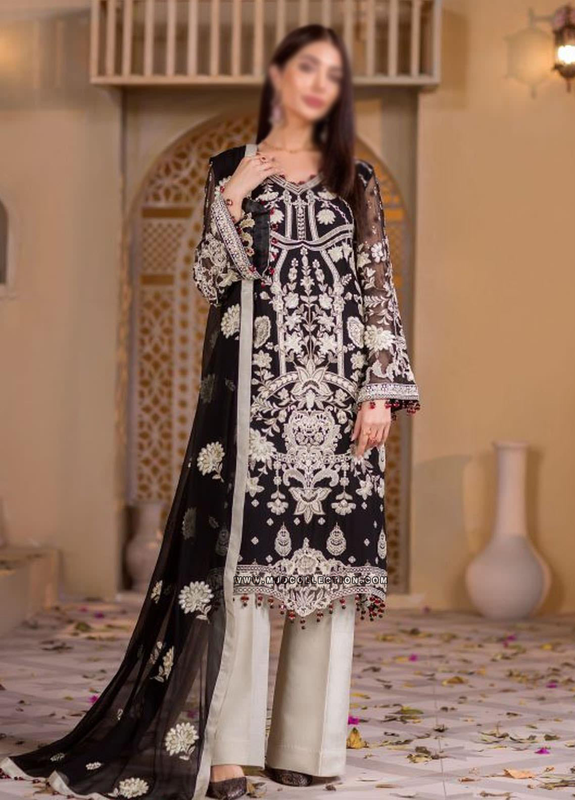 Flossie La Foret Luxury Chiffon Collection Chashm-e-Baddoor F-610